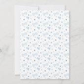 Invitation à la douche pour bébé garçon| Bleues (Dos)