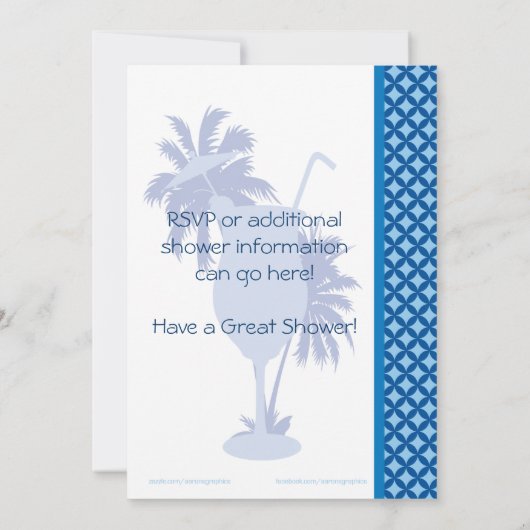 Invitation à la douche pour bébé Mocktail (Dos)