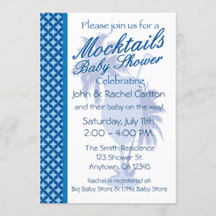 Invitation à la douche pour bébé Mocktail