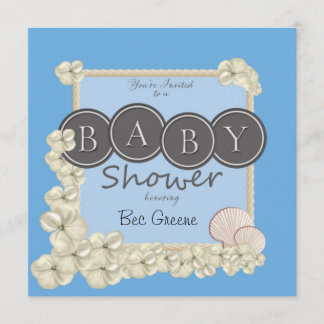 Invitation à la douche pour bébé océanique