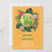 Invitation à la douche pour bébé tropique luau d'é (Devant)