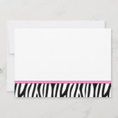 Invitation à la douche pour bébé Zebra (Dos)