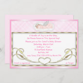 Invitation à la douche pour bébés Angel dormant ro (Devant / Derrière)