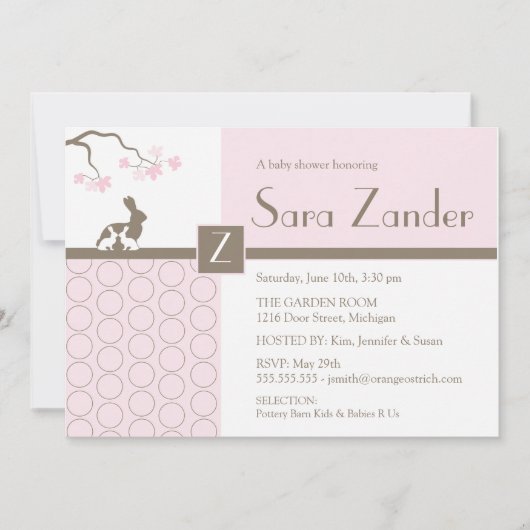 Invitation à la douche pour bébés filles jumelles (Devant)