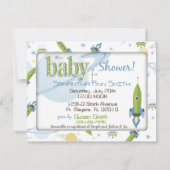 Invitation à la douche pour bébés par astronaute s (Dos)