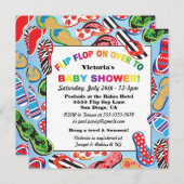 Invitation à la douche pour bébés sandale de tongs (Devant / Derrière)