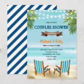 Invitation à la douche pour couples sur chaise de (Devant / Derrière)