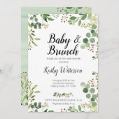 invitation à la douche pour le petit brunch dans u (Devant / Derrière)