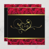 Invitation à la douche pour les couples de Black,  (Devant / Derrière)