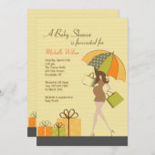 Invitation à la douche pour maman (Caucasien) (Devant / Derrière)