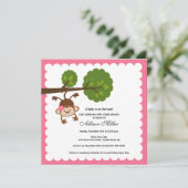 Invitation à la douche pour petite fille de singe (Debout devant)