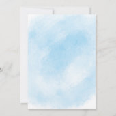 Invitation à la douche Rainbow Baby (bleu) (Dos)