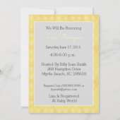 Invitation à la douche texte bébé (Jaune) (Dos)