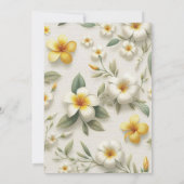 Invitation à la douche tropicale florale (Dos)