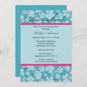 Invitation à la douche tropicale florale (Devant / Derrière)