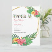Invitation à la douche tropicale florale (Debout devant)