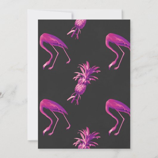 Invitation à la douche tropicale florale (Dos)