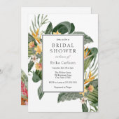 Invitation à la douche tropicale nuptiale (Devant / Derrière)