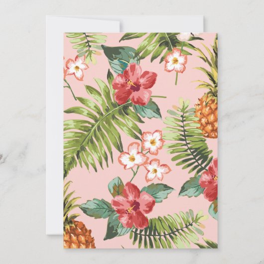 Invitation à la douche tropicale nuptiale (Dos)