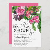 Invitation à la douche tropicale nuptiale (Devant / Derrière)
