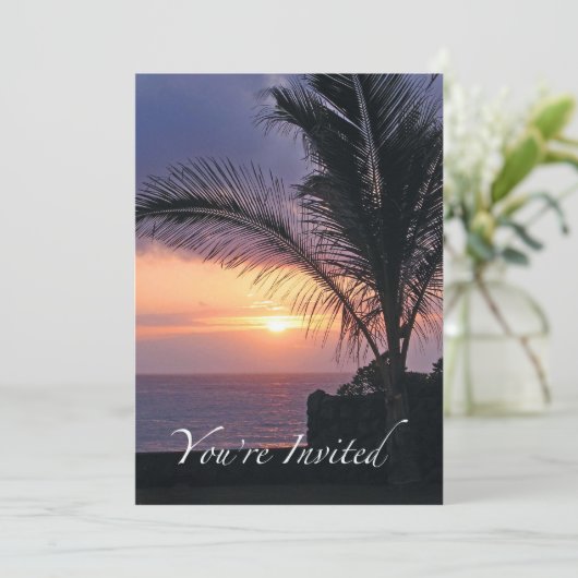 Invitation à la douche tropicale nuptiale (Debout devant)