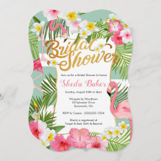 Invitation à la douche tropicale nuptiale - Flaman