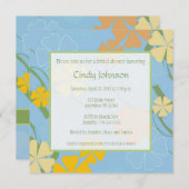 Invitation à la douche tropicale nuptiale - Photo  (Devant / Derrière)