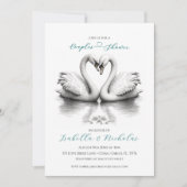 Invitation à la douche turquoise des couples de cy (Devant)