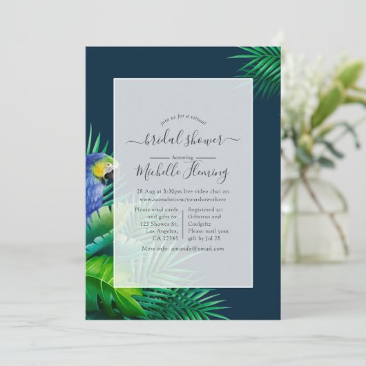 Invitation à la douche virtuelle tropicale (Debout devant)