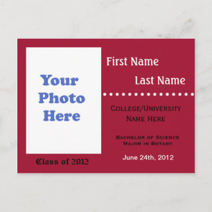 Invitation à la faire-part de diplôme universitair