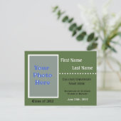 Invitation à la faire-part de diplôme universitair (Debout devant)