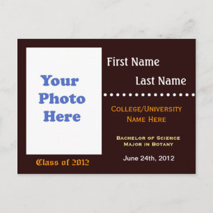 Invitation à la faire-part de diplôme universitair