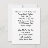 Invitation à la Faire-part de douche de mariage (Dos)