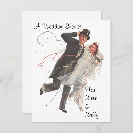 Invitation à la Faire-part de douche de mariage (Devant / Derrière)