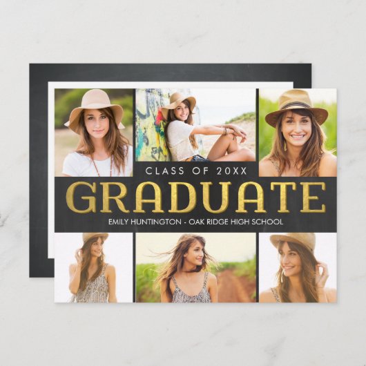 Invitation à la Faire-part de graduation future br (Devant / Derrière)