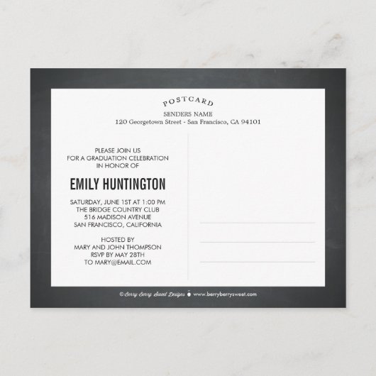 Invitation à la Faire-part de graduation future br (Dos)