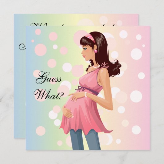 Invitation à la Faire-part de grossesse (Devant / Derrière)