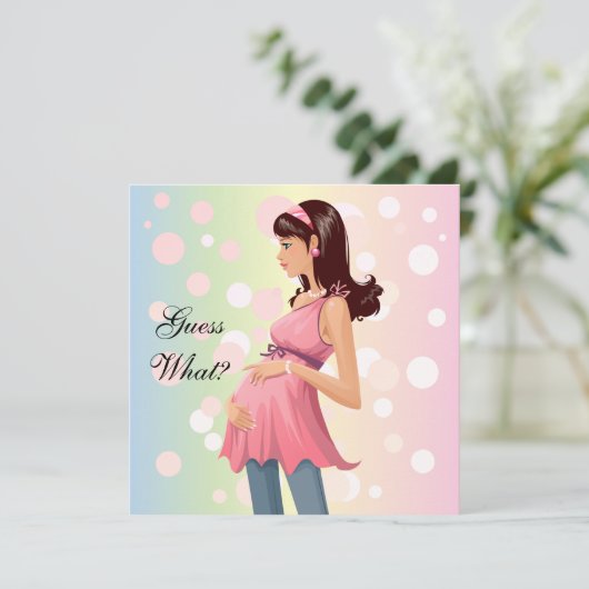 Invitation à la Faire-part de grossesse (Debout devant)