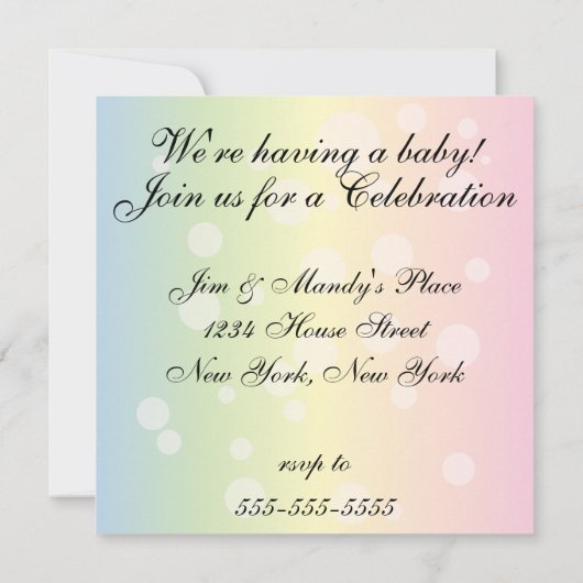 Invitation à la Faire-part de grossesse (Dos)