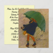 Invitation à la Faire-part de la fête de la pluie  (Devant / Derrière)