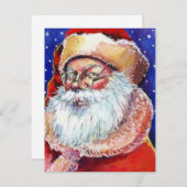 Invitation à la Faire-part de Noël de Père Noël (Devant / Derrière)