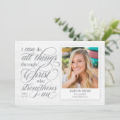 Invitation à la Faire-part d'obtention du diplôme (Debout devant)