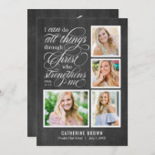 Invitation à la Faire-part d'obtention du diplôme (Devant / Derrière)