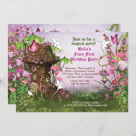 Invitation à la Fairy Land (Devant / Derrière)