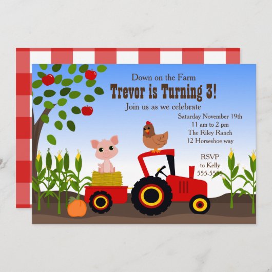 Invitation À la ferme (Devant / Derrière)