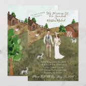 Invitation À La Ferme - Brunette- Chat pour animaux de compag (Devant / Derrière)