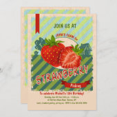 Invitation à la ferme de fraises (Devant / Derrière)