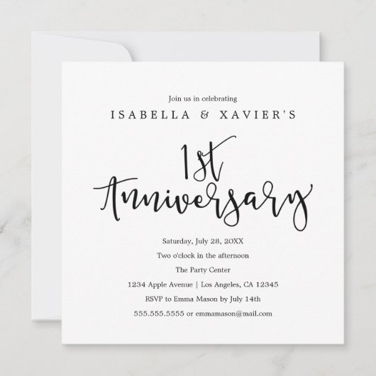 Invitation à la fête | 1er anniversaire (Devant)