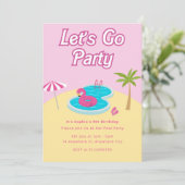 Invitation à la fête à la piscine de la plage de M (Debout devant)