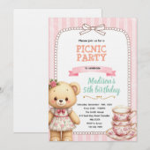 Invitation à la fête à thé de l'ours (Devant / Derrière)